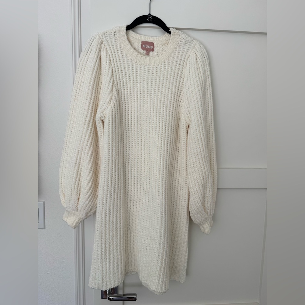 Show Me Your MuMu Cream Knit Dress